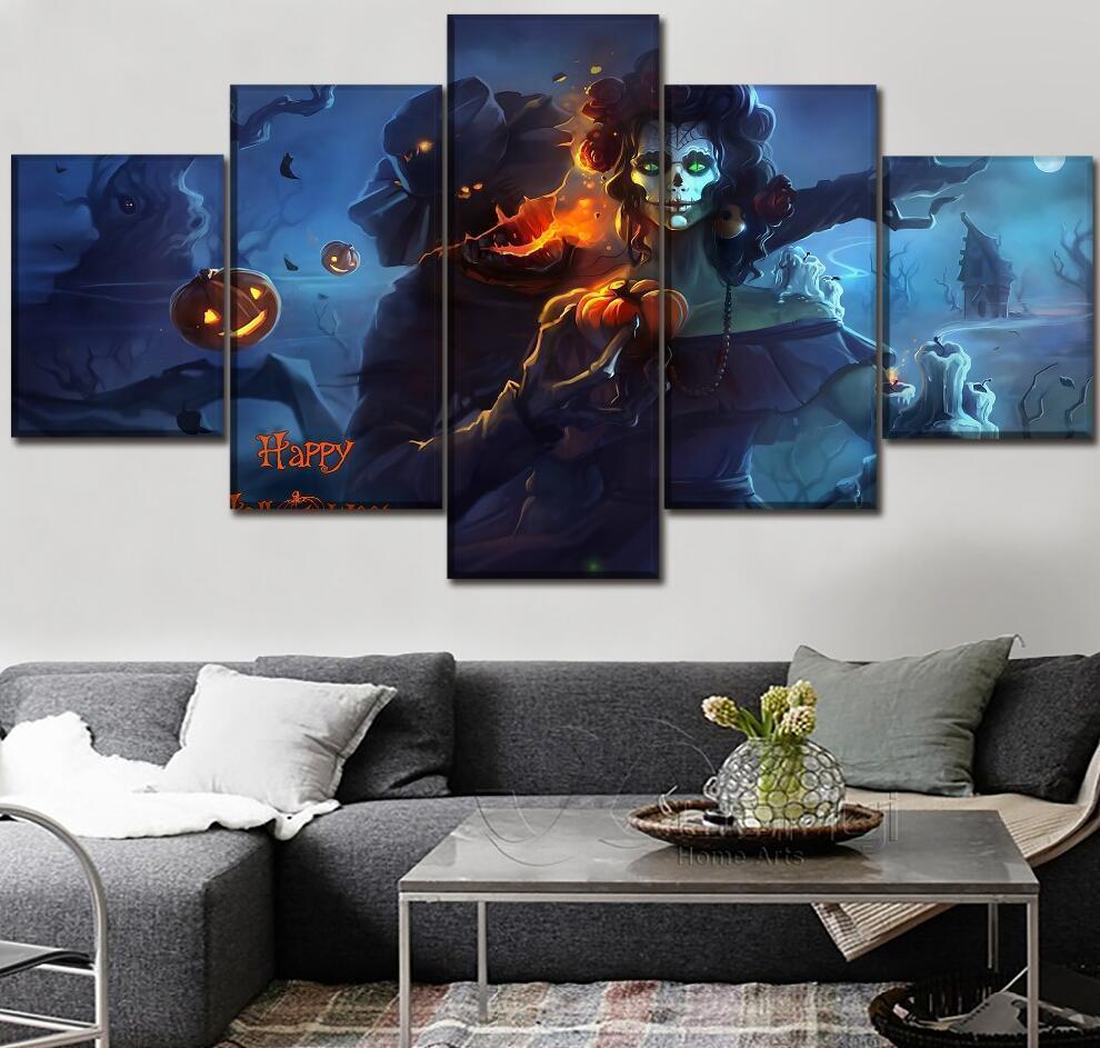 Halloween Collection Of Pumpkin Canvas Wall Art