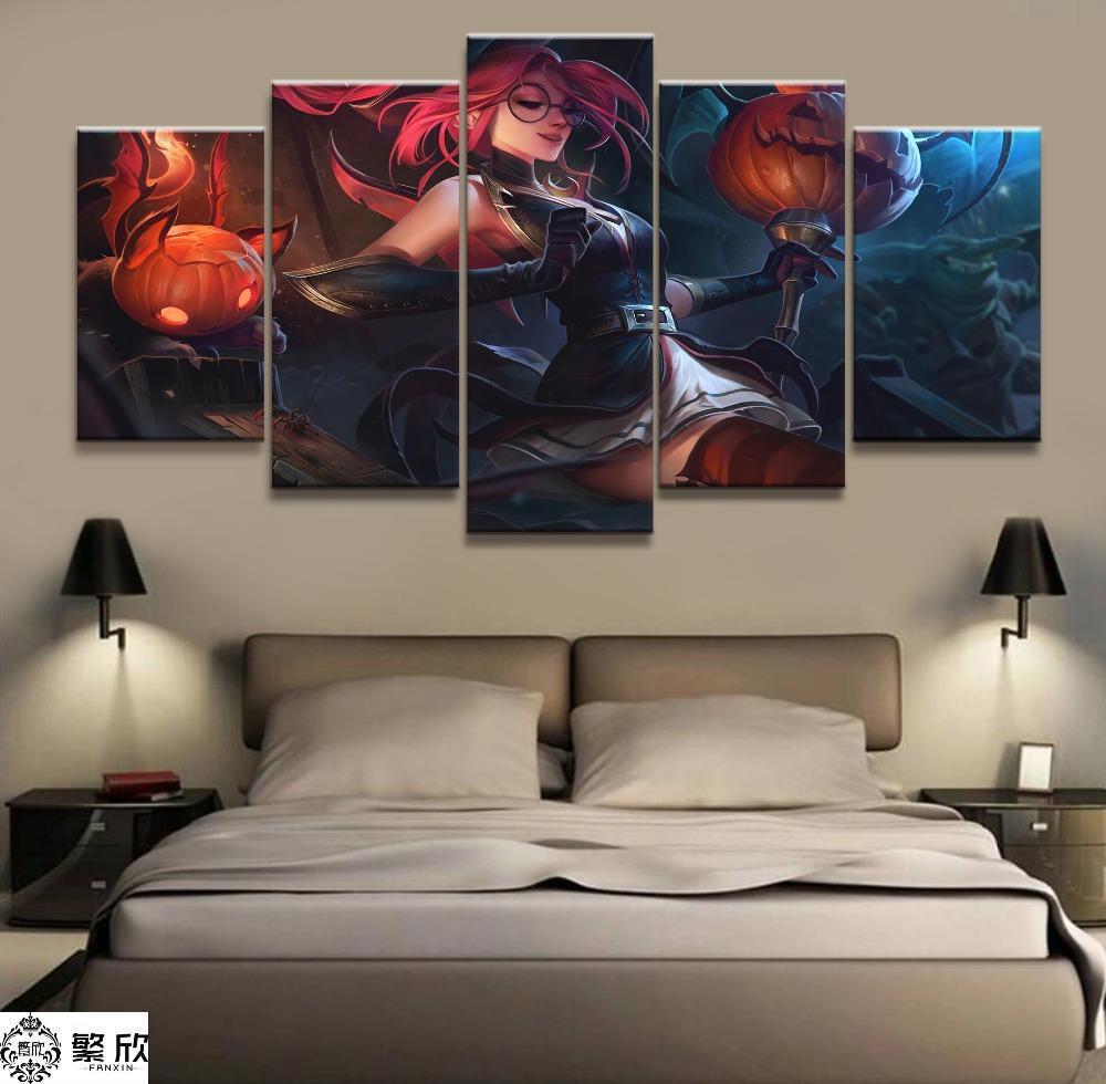 Halloween Witch From League Of Legend Canvas Wall Art