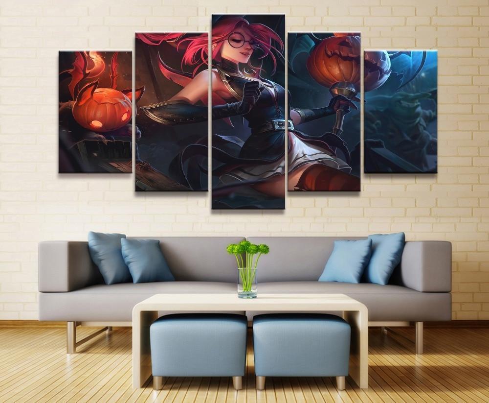 Halloween Witch From League Of Legend Canvas Wall Art
