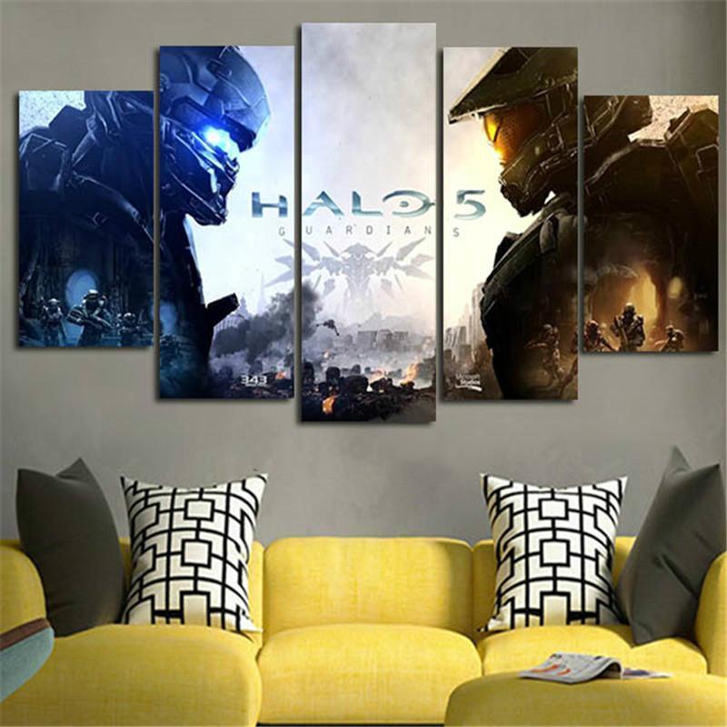 Halo 5: Guardians John And Locke Poster 2 Gaming Canvas Wall Art