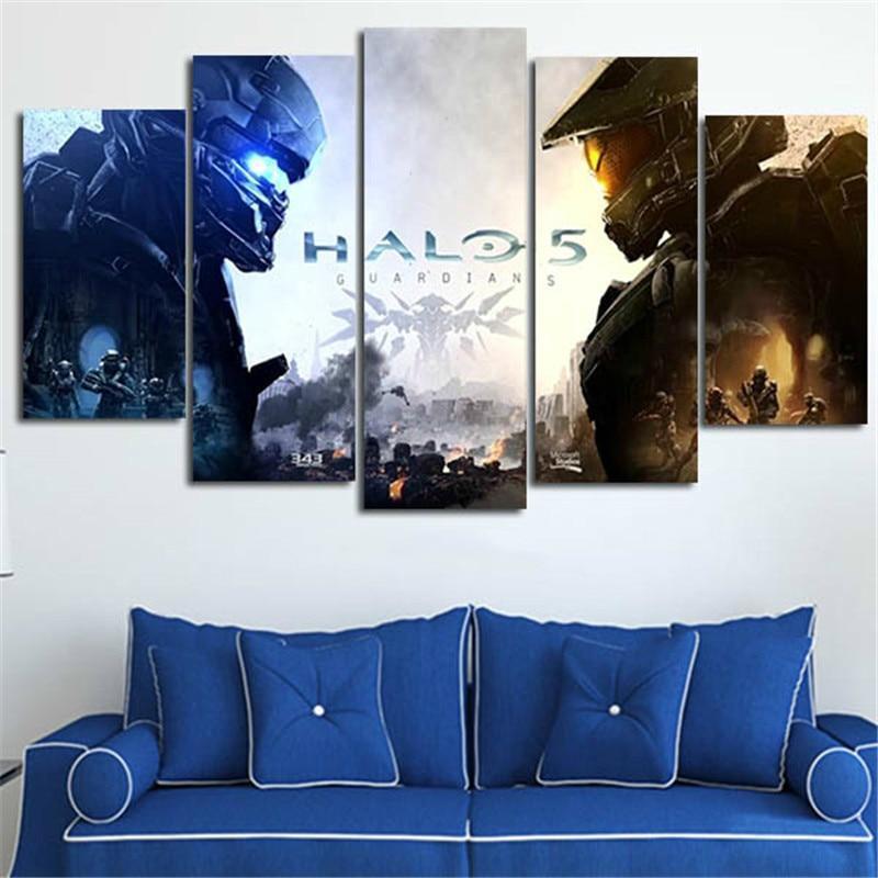 Halo 5: Guardians John And Locke Poster 2 Gaming Canvas Wall Art
