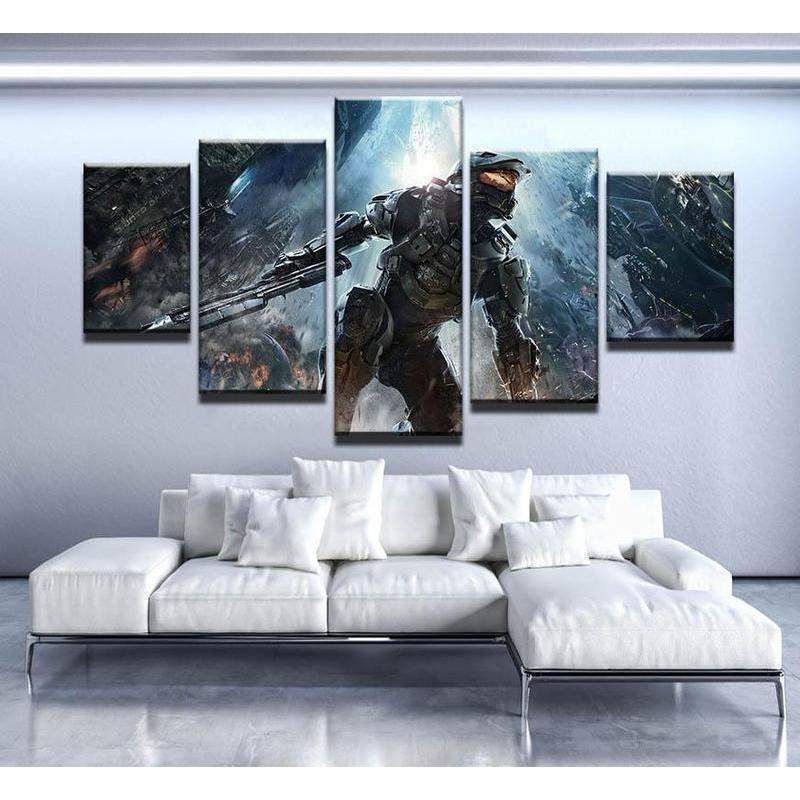 Halo Poster Gaming Canvas Wall Art