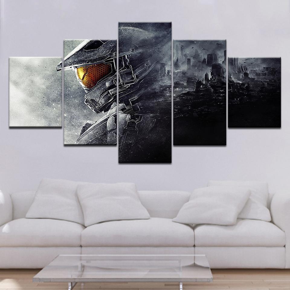 Halo: The Master Chief John-117 Poster 1 Gaming Canvas Wall Art