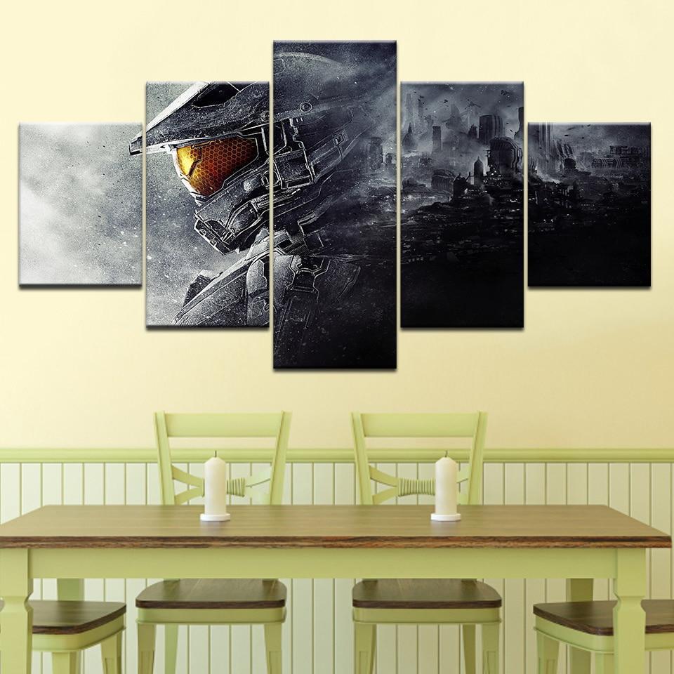 Halo: The Master Chief John-117 Poster 1 Gaming Canvas Wall Art