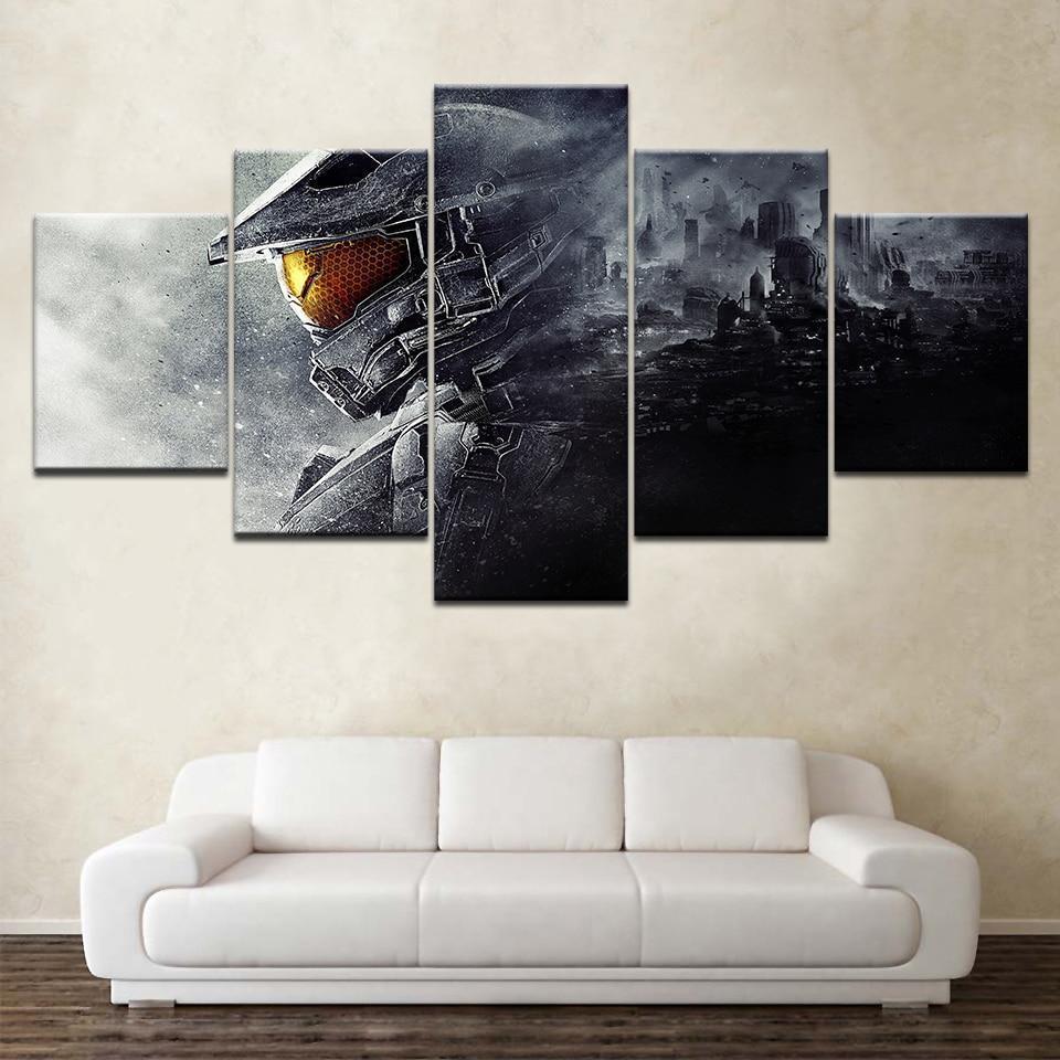 Halo: The Master Chief John-117 Poster 1 Gaming Canvas Wall Art