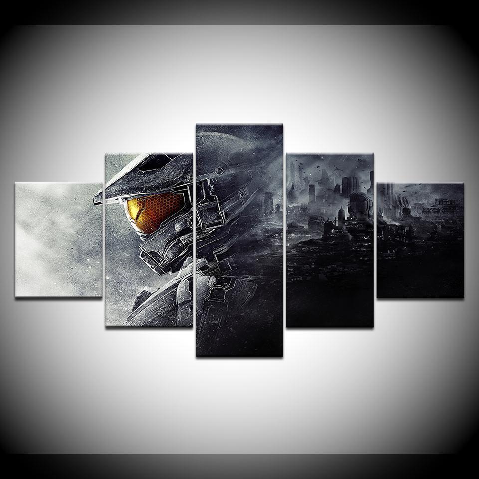Halo: The Master Chief John-117 Poster 1 Gaming Canvas Wall Art
