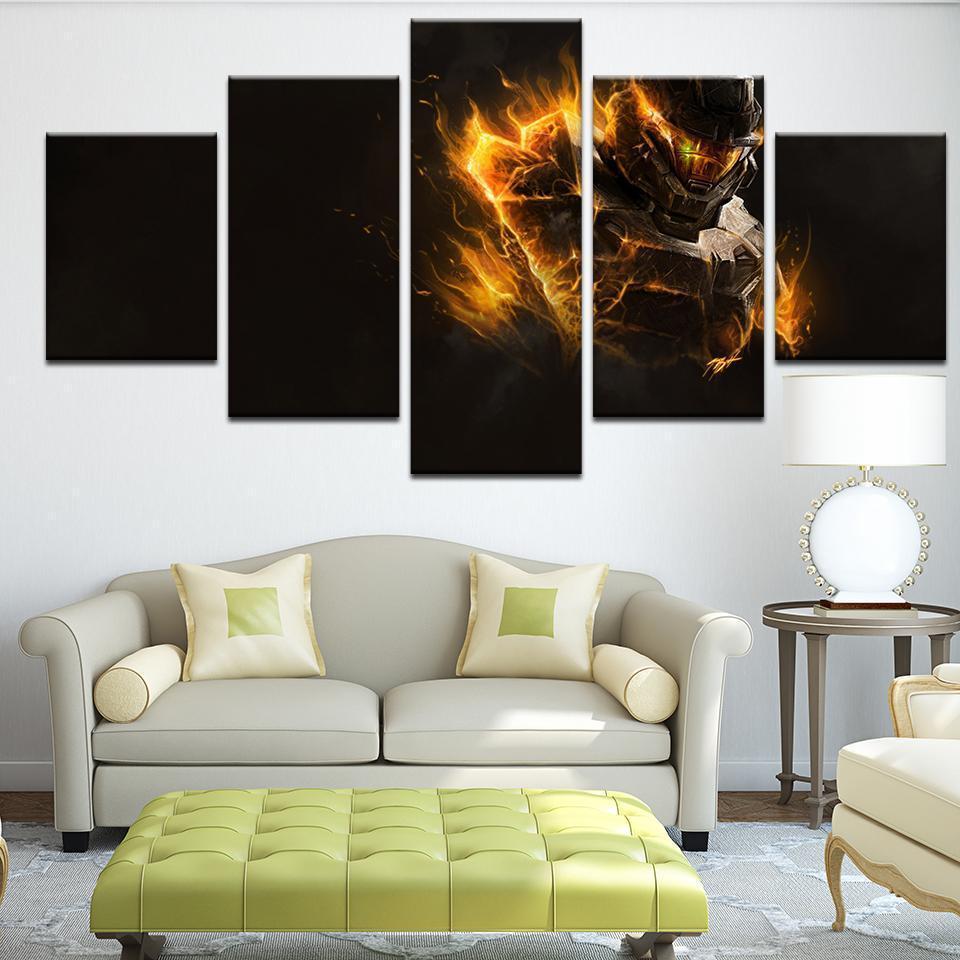 Halo: The Master Chief John-117 Poster 2 Gaming Canvas Wall Art