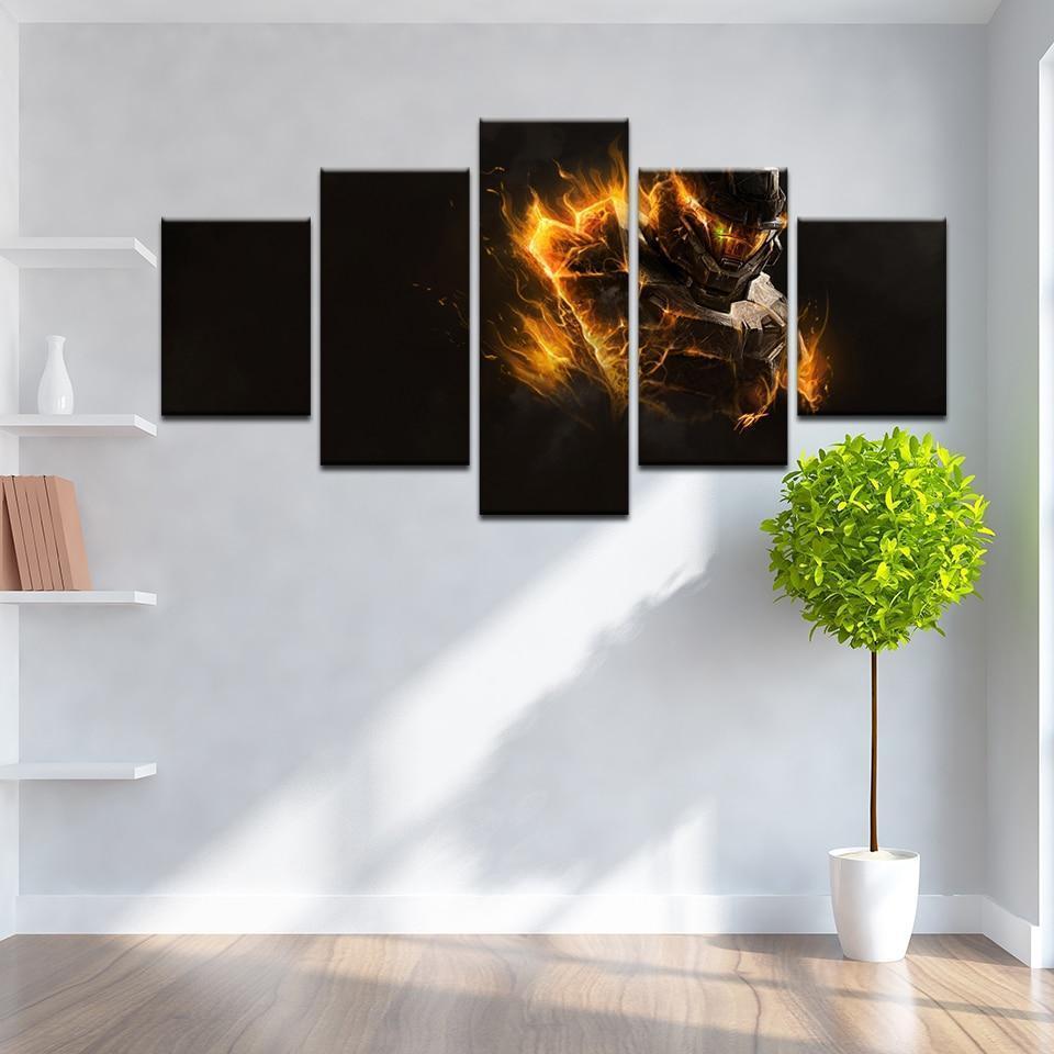 Halo: The Master Chief John-117 Poster 2 Gaming Canvas Wall Art