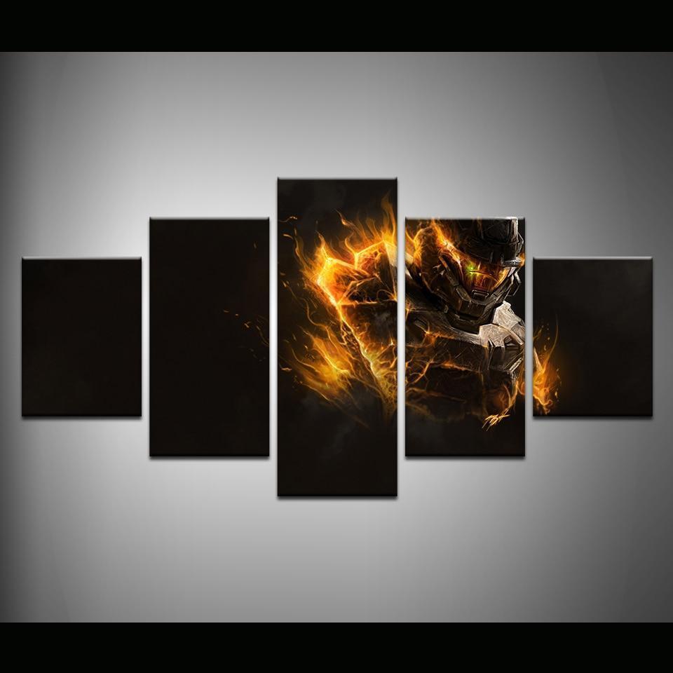 Halo: The Master Chief John-117 Poster 2 Gaming Canvas Wall Art