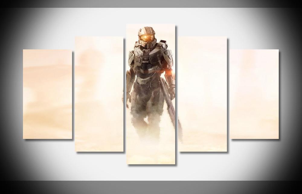 Halo: The Master Chief John-117 Poster 4 Gaming Canvas Wall Art