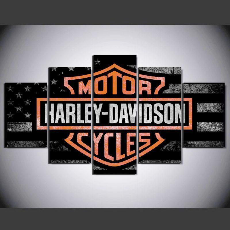 Harley Davidson motorcycles Car &amp;amp; Motor Canvas Wall Art