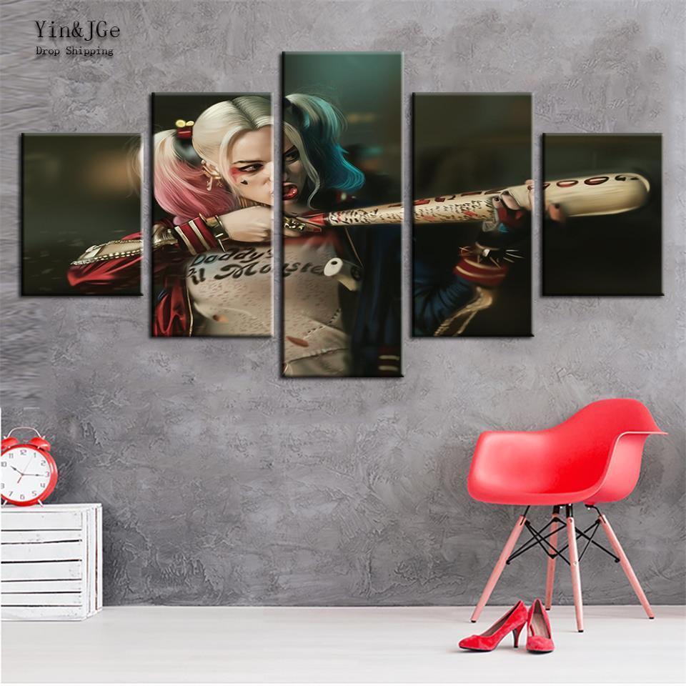 Harley Quinn 2 Character Canvas Wall Art
