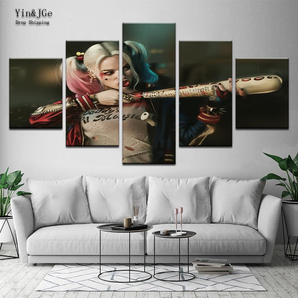 Harley Quinn 2 Character Canvas Wall Art