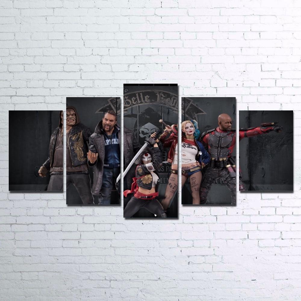 Harley Quinn And Heros Movie Canvas Wall Art