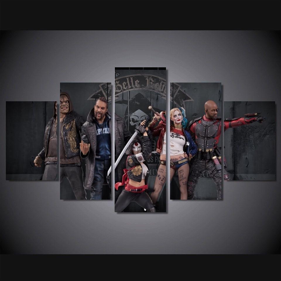 Harley Quinn And Heros Movie Canvas Wall Art
