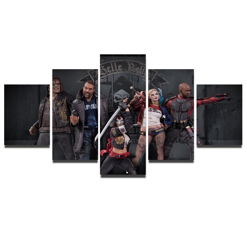 Harley Quinn And Heros Movie Canvas Wall Art