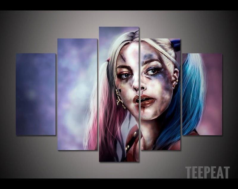 Harley Quinn "lip Action" DC Canvas Wall Art