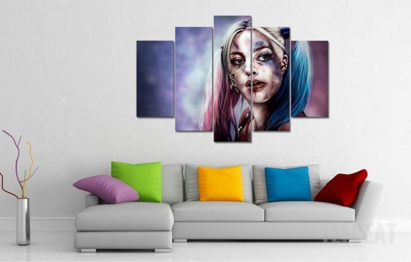 Harley Quinn "lip Action" DC Canvas Wall Art
