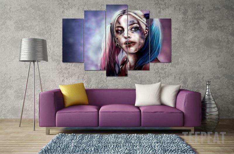 Harley Quinn "lip Action" DC Canvas Wall Art
