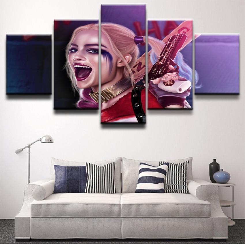 Harley Quinn Paiting Canvas Wall Art