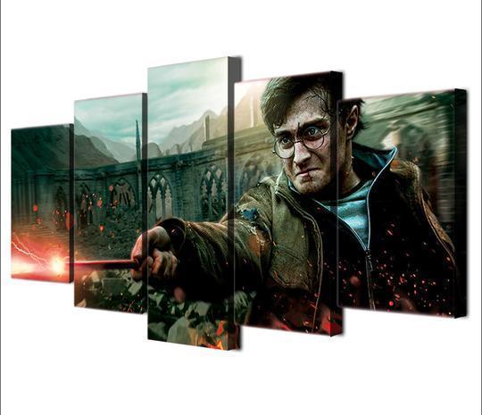 Harry Potter Battle Of Hogwarts Movie Canvas Wall Art