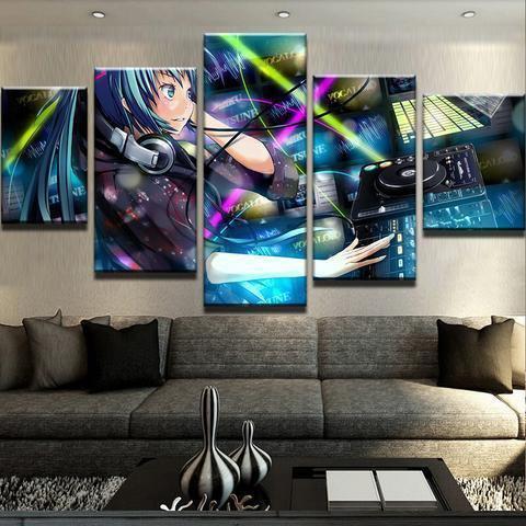 Hatsune Miku Anime Canvas Wall Art