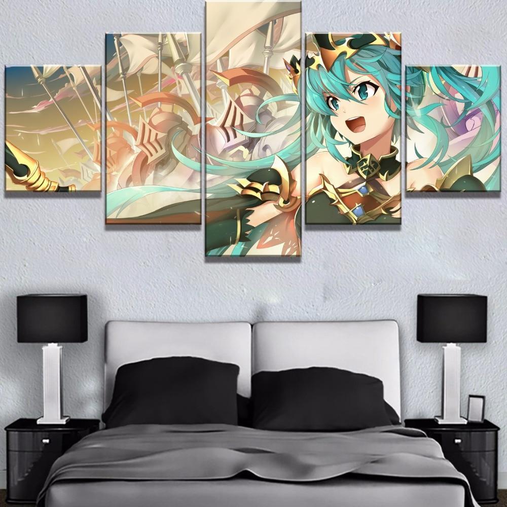 Hatsune Miku Beautiful Girl Anime Canvas Wall Art