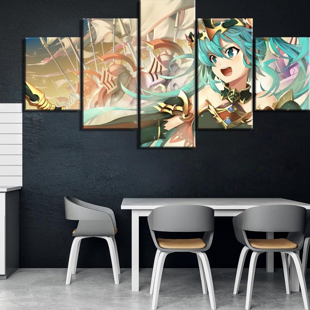 Hatsune Miku Beautiful Girl Anime Canvas Wall Art