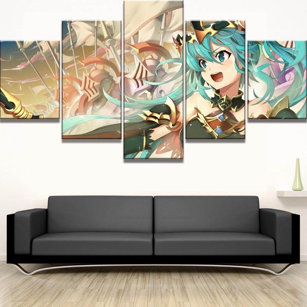 Hatsune Miku Beautiful Girl Anime Canvas Wall Art