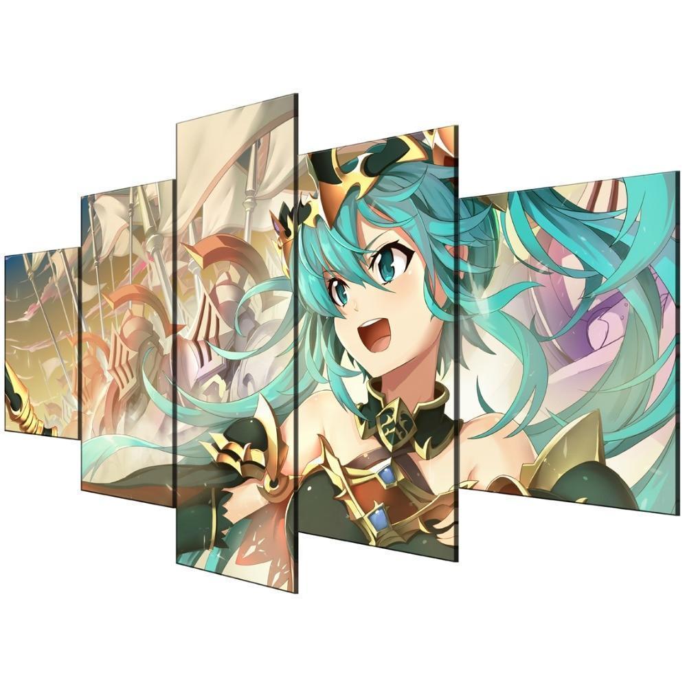 Hatsune Miku Beautiful Girl Anime Canvas Wall Art
