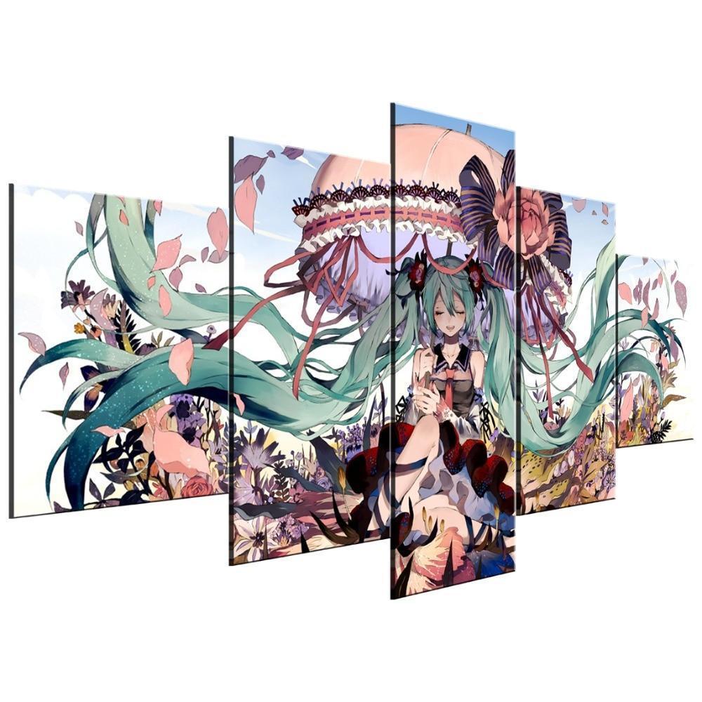 Hatsune Miku Blossom Anime Canvas Wall Art