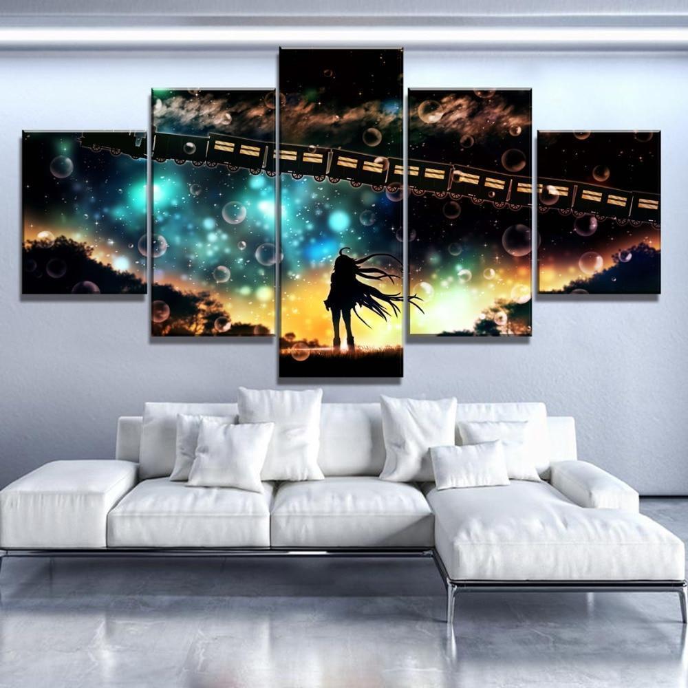 Hatsune Miku Bubble Anime Canvas Wall Art