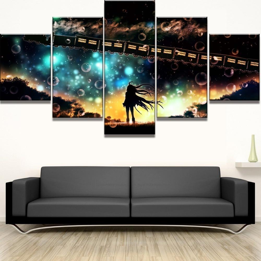 Hatsune Miku Bubble Anime Canvas Wall Art
