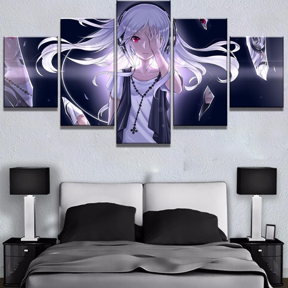 Hatsune Miku Red Eyes Anime Canvas Wall Art