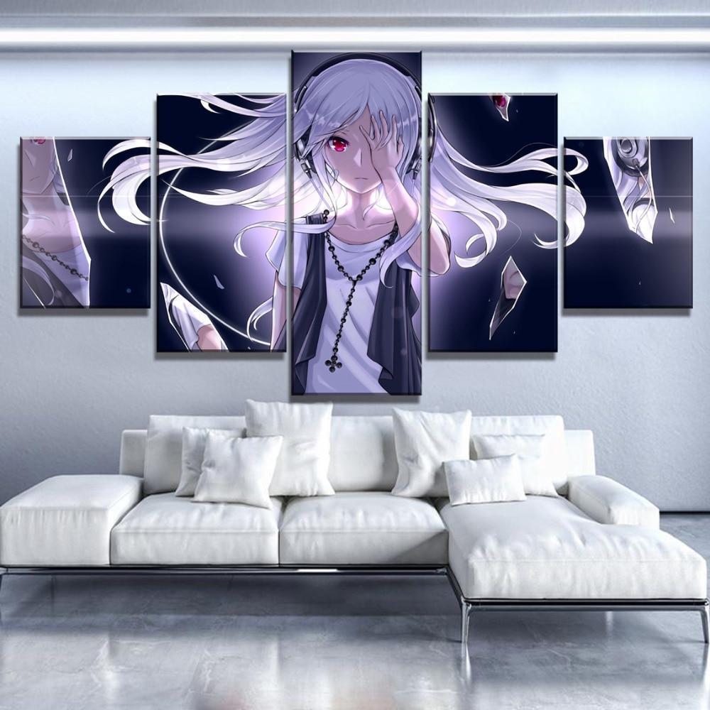 Hatsune Miku Red Eyes Anime Canvas Wall Art