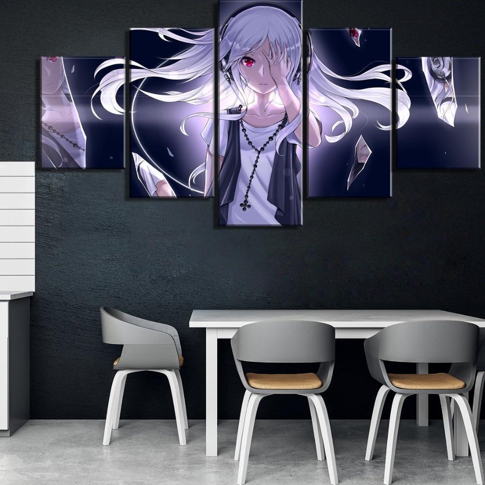 Hatsune Miku Red Eyes Anime Canvas Wall Art
