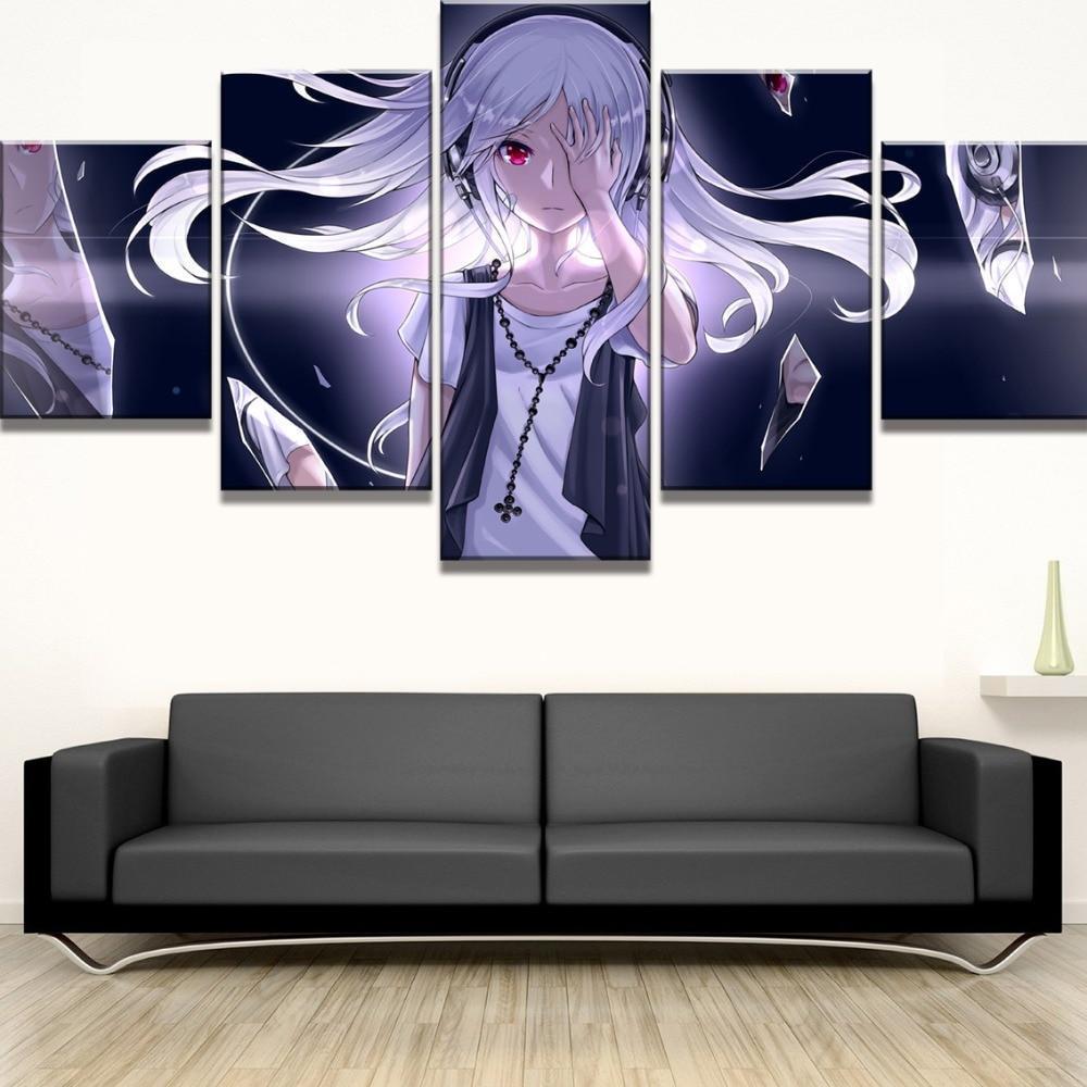 Hatsune Miku Red Eyes Anime Canvas Wall Art