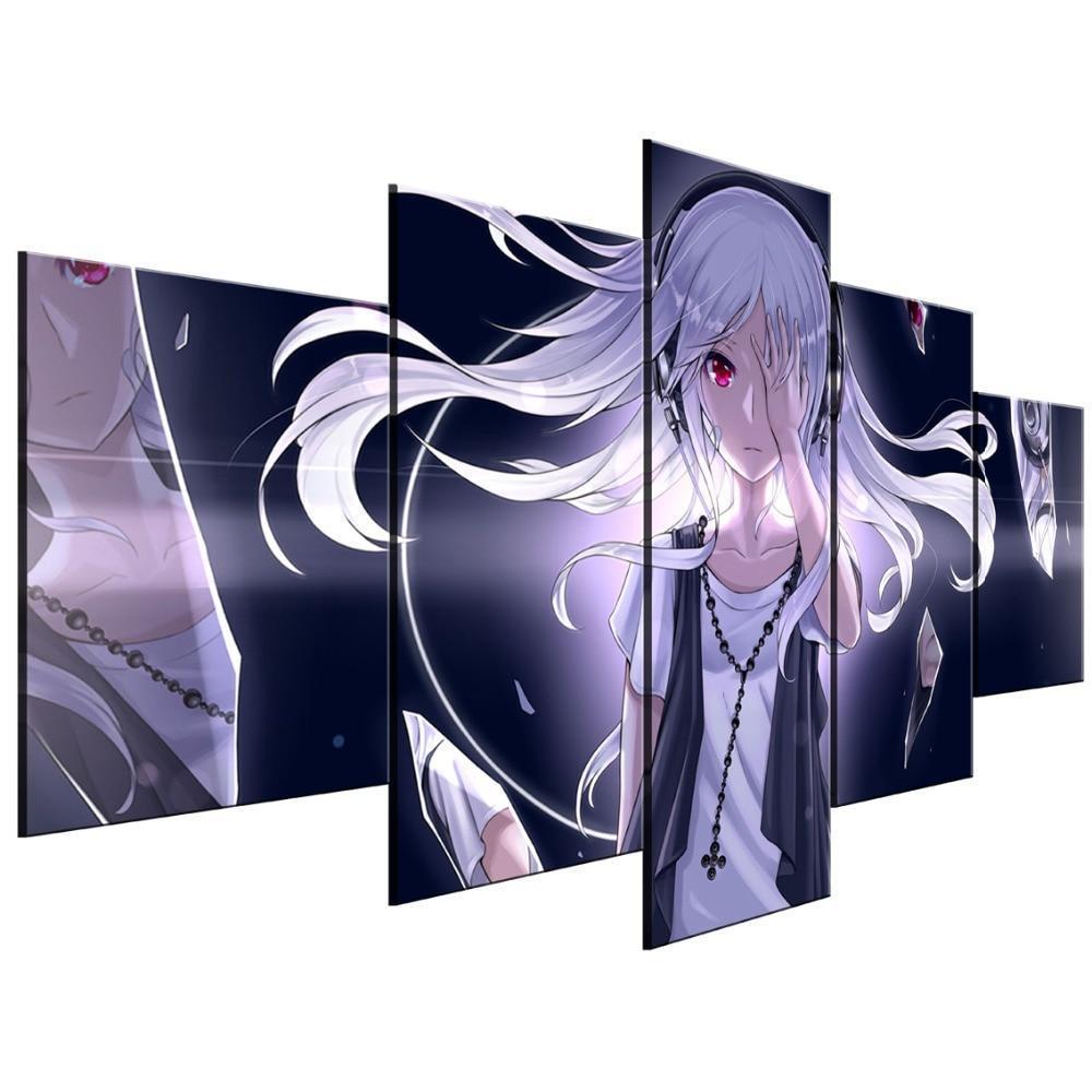 Hatsune Miku Red Eyes Anime Canvas Wall Art