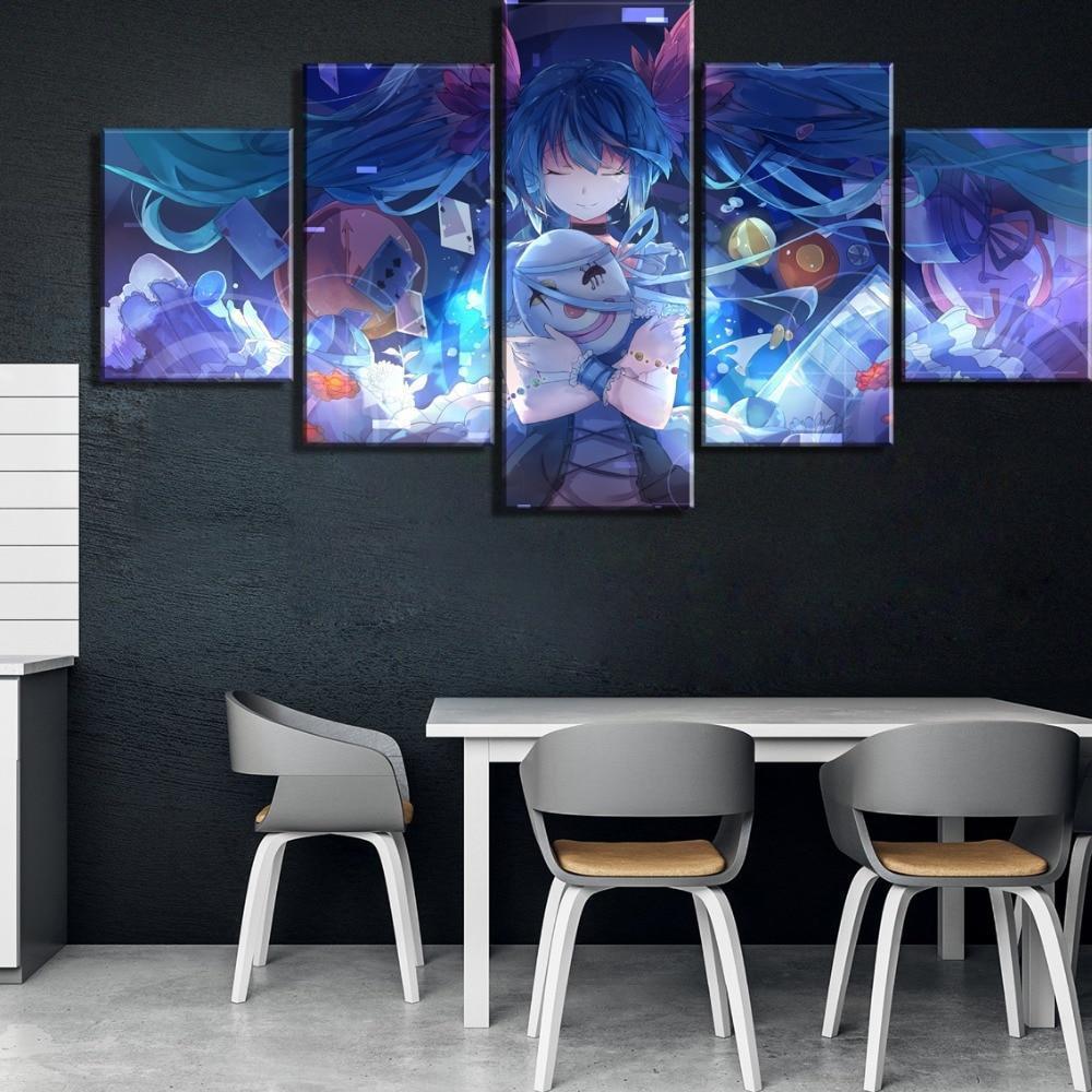 Hatsune Miku With Mask Anime Canvas Wall Art