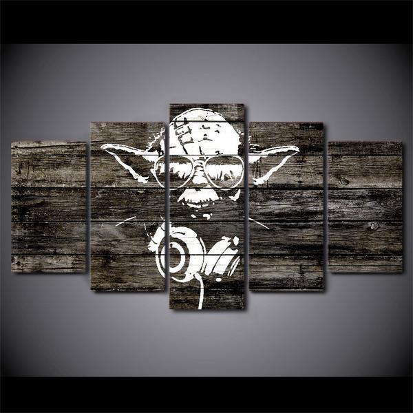 Hd Printed Yoda Star Wars Movie Canvas Wall Art