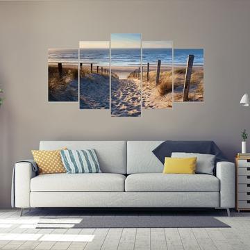 Headed To The Beach Nature Canvas Wall Art