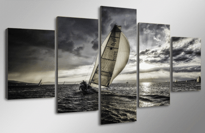 Helmsdale Sailboat Nature Canvas Wall Art