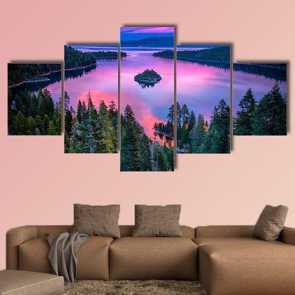 High Angle View Of Lake Tahoe Nature Canvas Wall Art