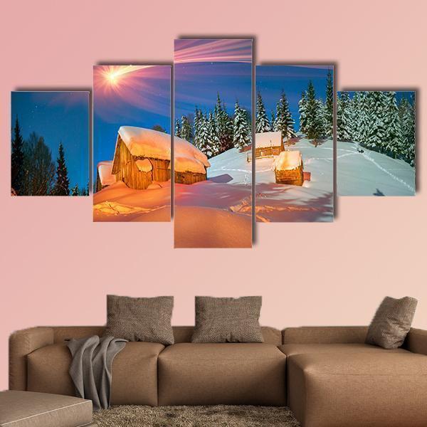 High In The Mountains Of The Carpathians Nature Canvas Wall Art