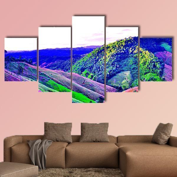 High Mountains View In Thailand Nature Canvas Wall Art