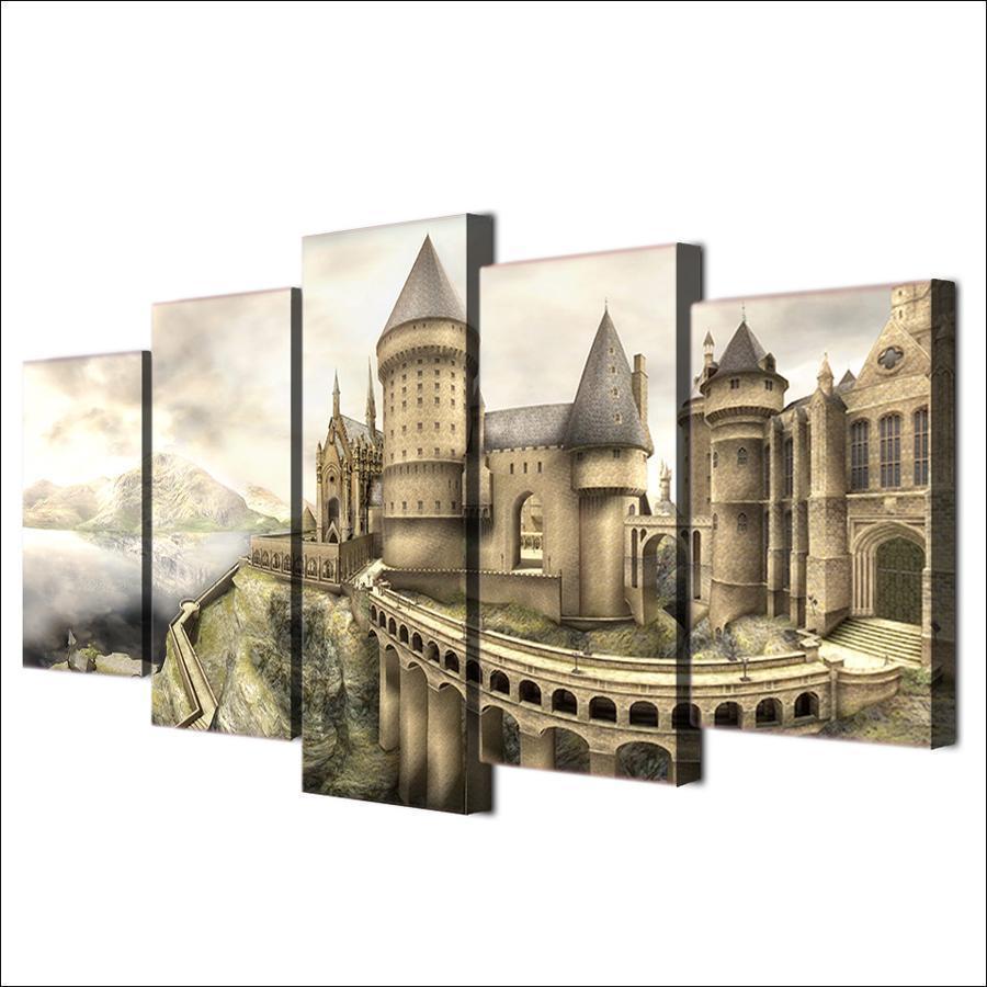 Hogwarts Castle School Of Witchcraft And Wizardry Harry Potter Canvas Wall Art