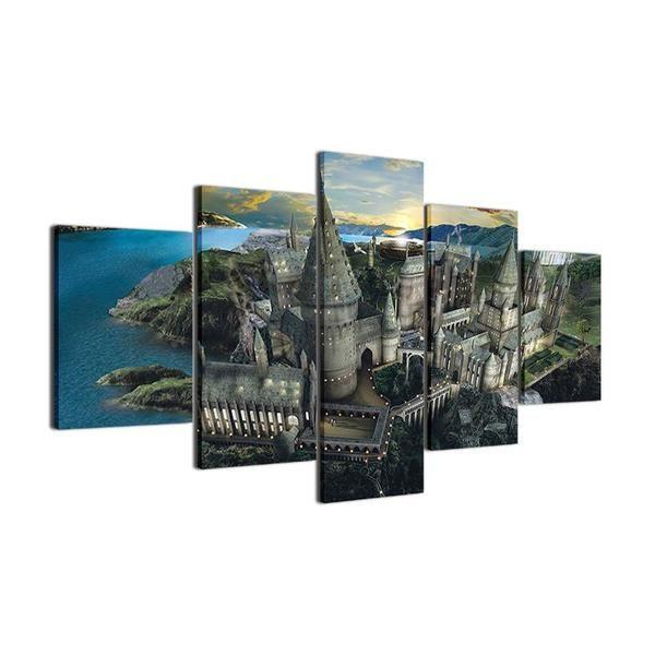 Hogwarts School Of Witchcraft And Wizardry Sunset Harry Potter Canvas Wall Art