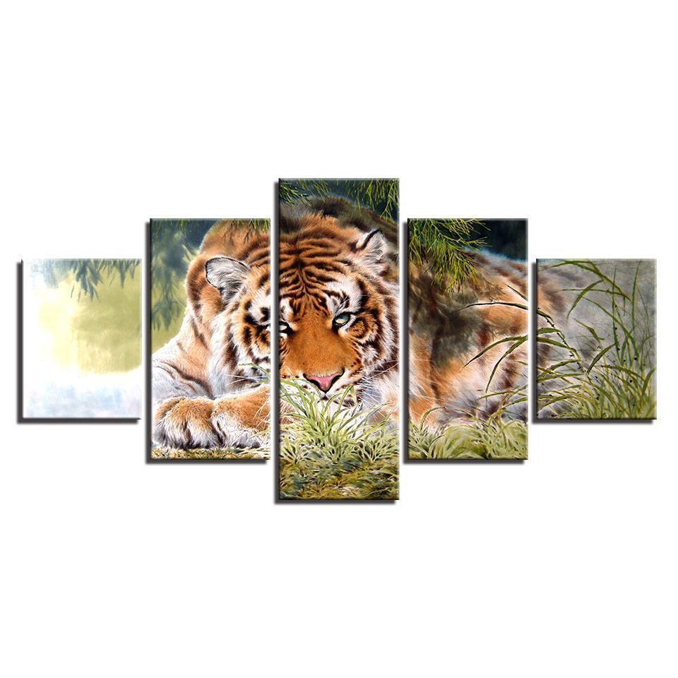 Home Animal Tiger The King Of The Jungle Animal Canvas Wall Art