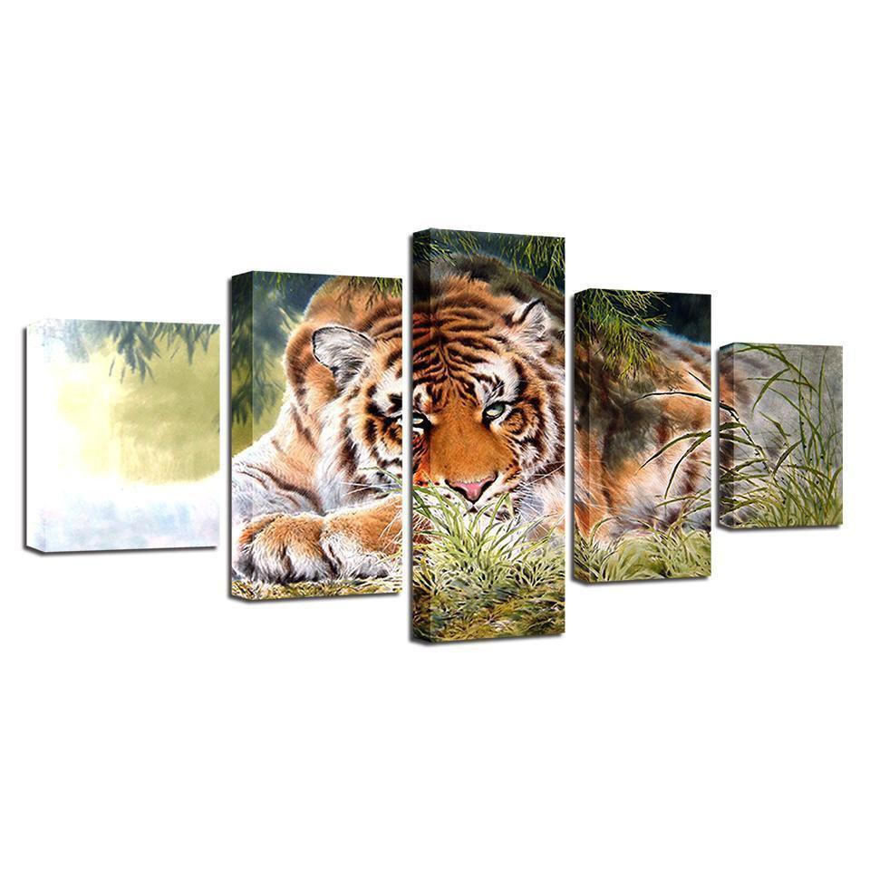Home Animal Tiger The King Of The Jungle Animal Canvas Wall Art