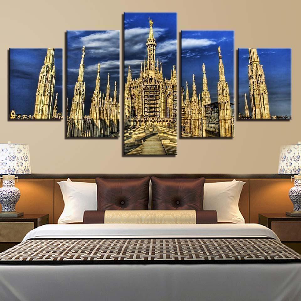 Homeation Gothic Catedral Gotica Landscape Nature Canvas Wall Art